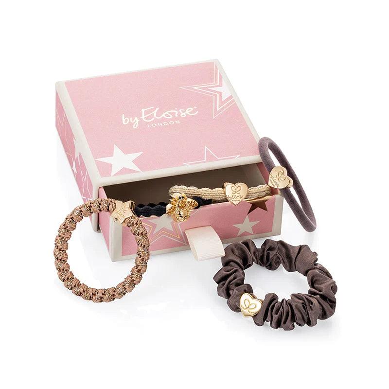 Silk Hair  Wrist Band Set - The Mocha Box - 5pcs