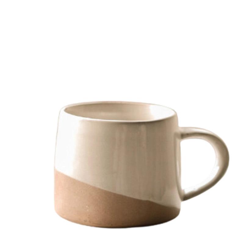 Slanted Glaze Ceramic Koko Mug - Milk White