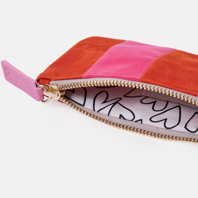 Slim Rectangle Pencil Case with Gold-Tone Zip