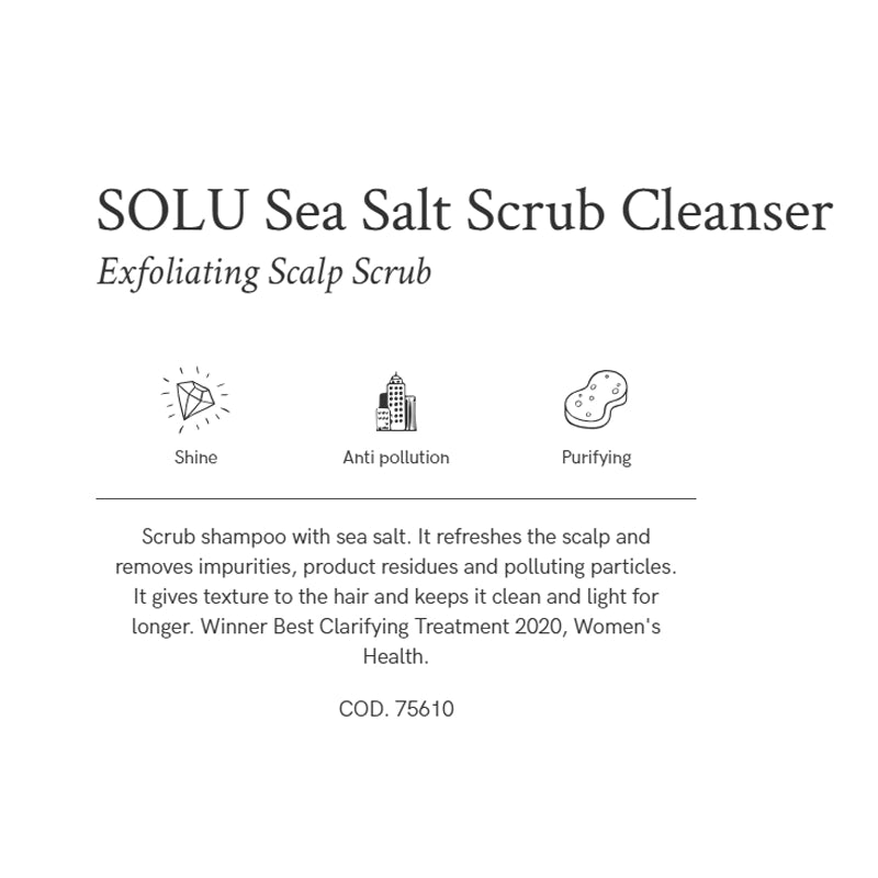 Solu Sea Salt Exfoliating Scalp Scrub Cleanser - 250ml
