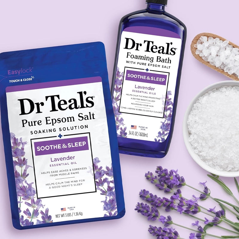 Soothe &amp; Sleep Pure Epsom Salt Lavender Soaking Solution - 450g