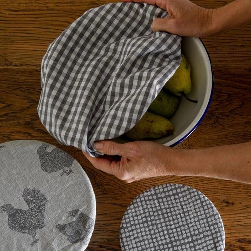 Speckled Gingham Elasticated Food Cover Set - 3pcs