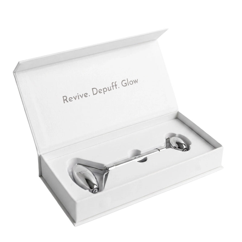 Stainless Steel Facial Roller for Cooling, Depuffing &amp; Skin Massage