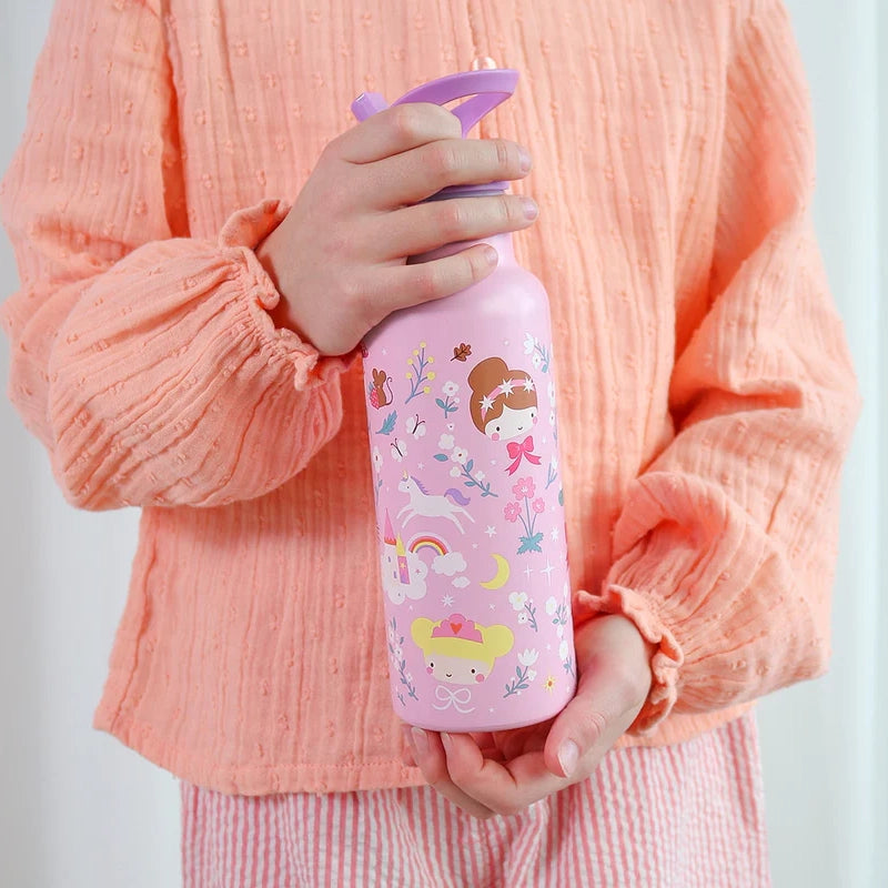 Stainless Steel Kids Water Bottle with All-Over Print - 500ml