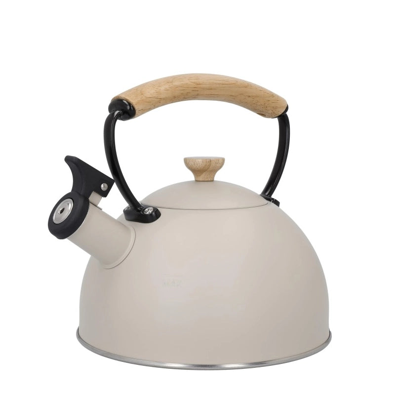 Stainless Steel Whistling Kettle with Spout cover &amp; Lid Knob - 1.6L