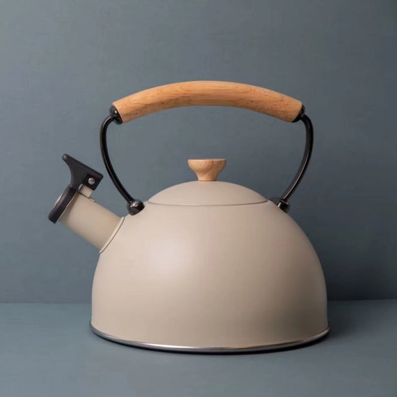 Stainless Steel Whistling Kettle with Spout cover &amp; Lid Knob - 1.6L