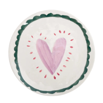 Stoneware Hand-Painted Side Plate for Cake &amp; Dessert - 20cm