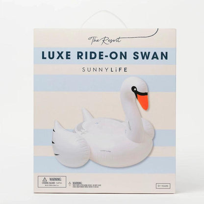 The Resort White Swan Original Luxe Ride-On Float - White