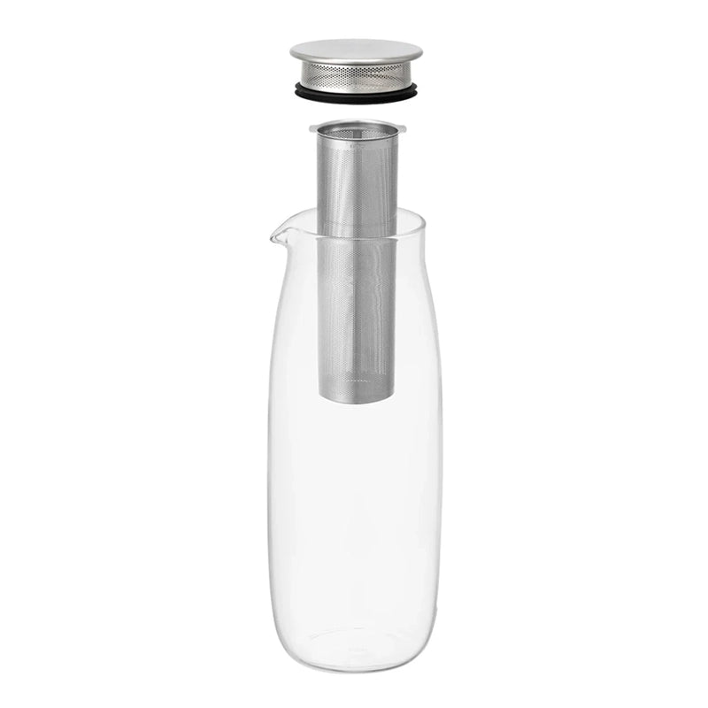 Unitea Cold Brew Glass Carafe with Lid &amp; Strainer - 1.1L