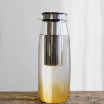Unitea Cold Brew Glass Carafe with Lid &amp; Strainer - 1.1L