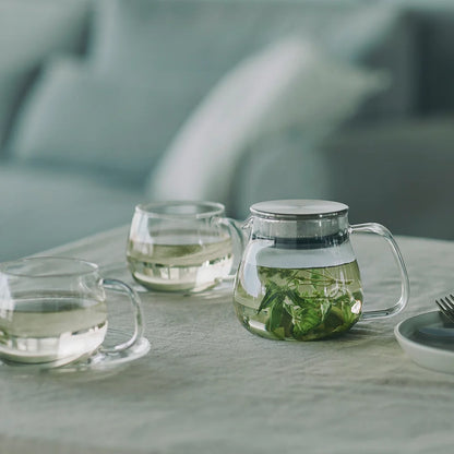 Unitea One Touch Heat-Resistant Glass Teapot with Strainer