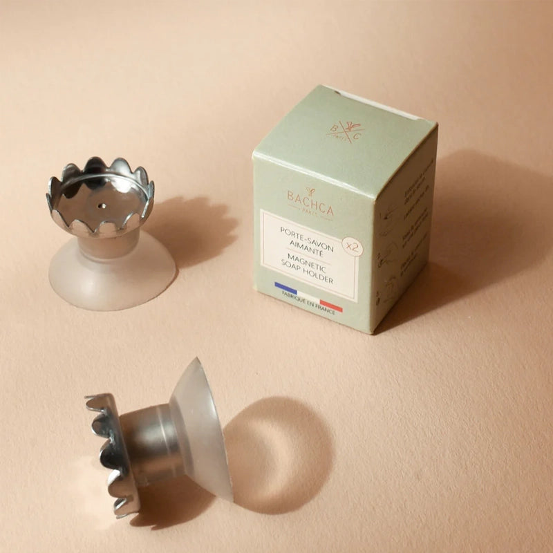 Wall-Mounted Magnetic Soap Saver &amp; Holder - Set of 2