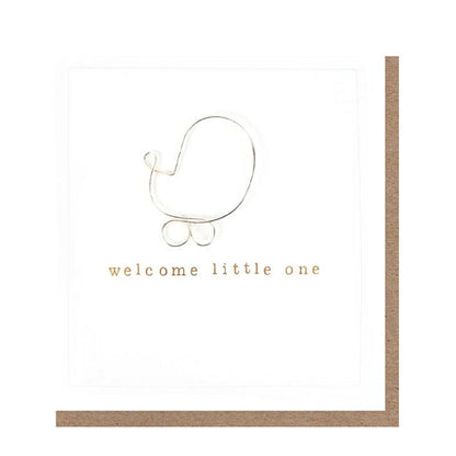 Wire Pram New Baby Born Card