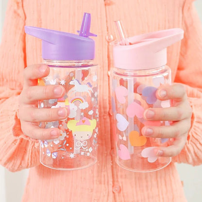 Kids Tritan Water Bottle with Straw for School &amp; Travel - 450ml