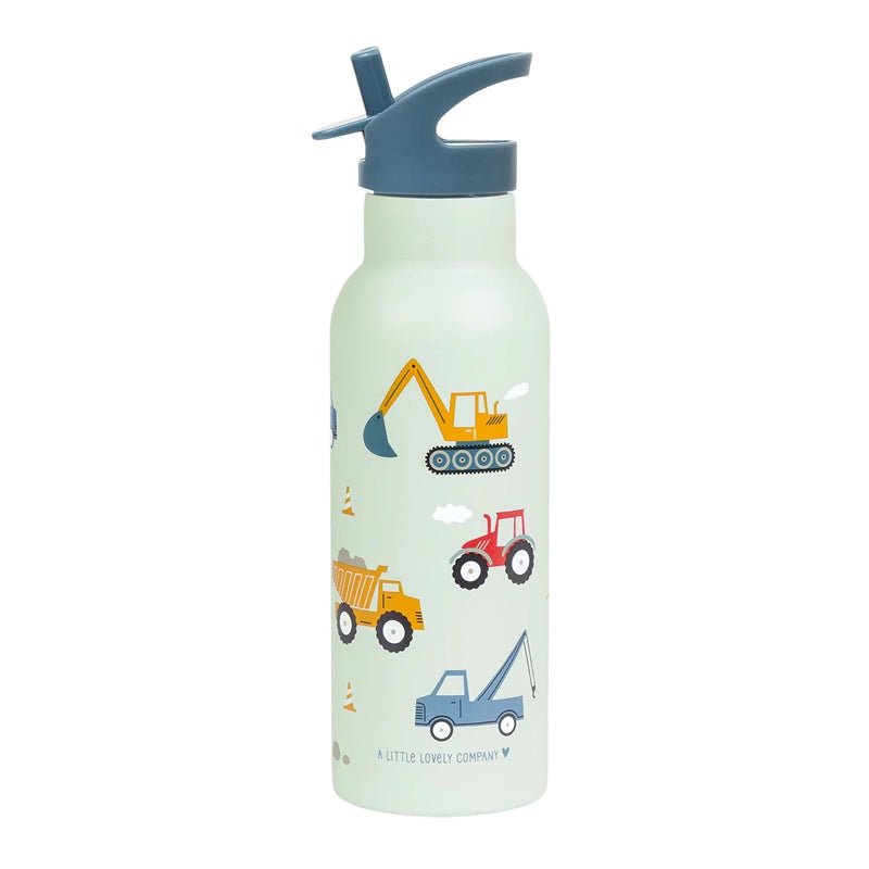 A LITTLE LOVELY COMPANY Stainless Steel Kids Water Bottle with All - Over Print - 500 ml in Kuwait - Waha Lifestyle