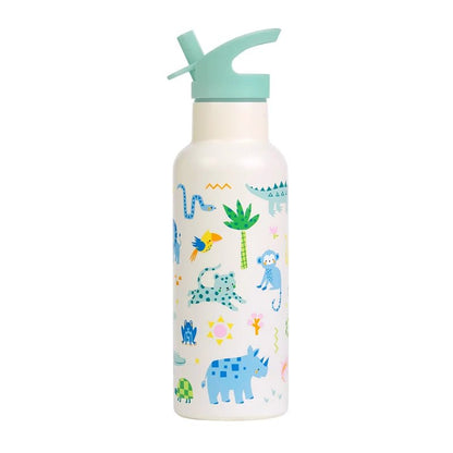 Stainless Steel Kids Water Bottle with All-Over Print - 500ml