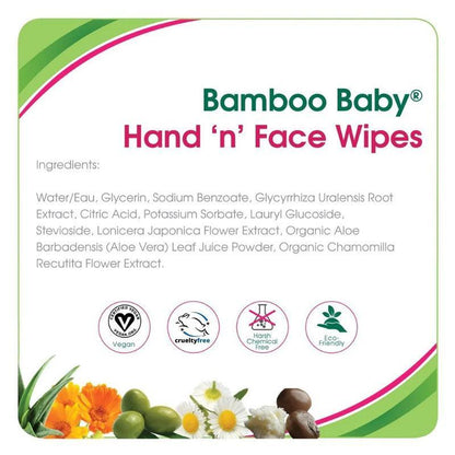 Aleva Naturals Bamboo Baby Hand &amp; Face Wipes - 30pcs - Waha Lifestyle