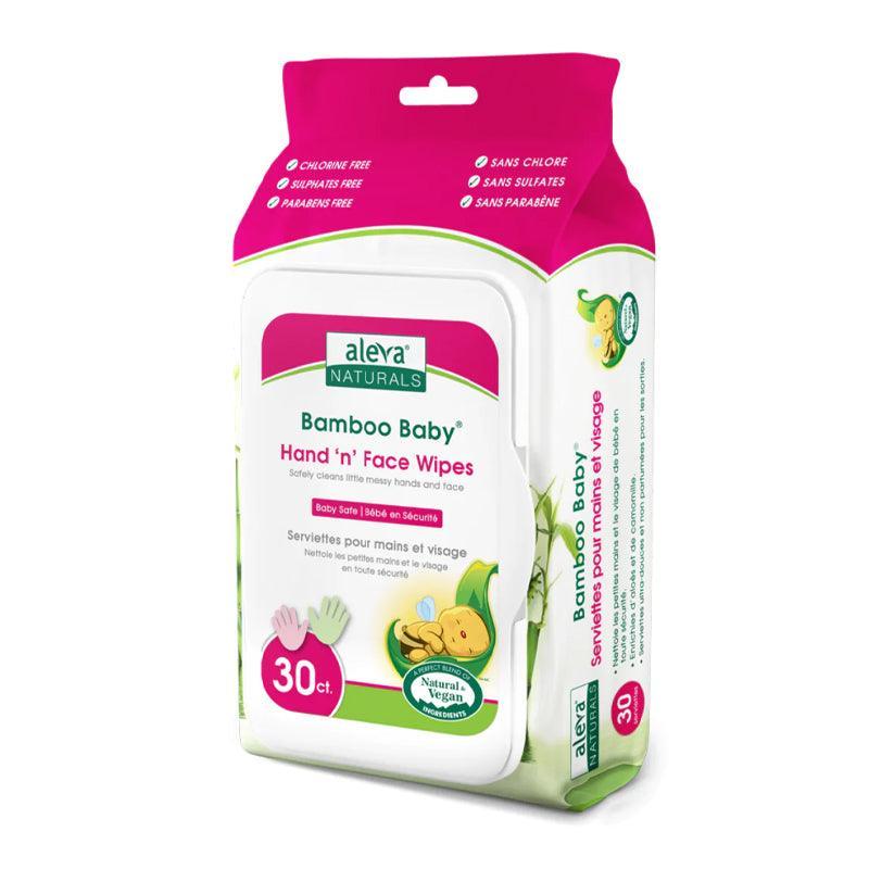 Aleva Naturals Bamboo Baby Hand &amp; Face Wipes - 30pcs - Waha Lifestyle