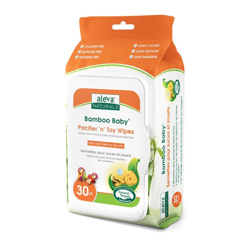 Aleva Naturals Bamboo Baby Pacifier & Toy Wipes - 30pcs - Waha Lifestyle