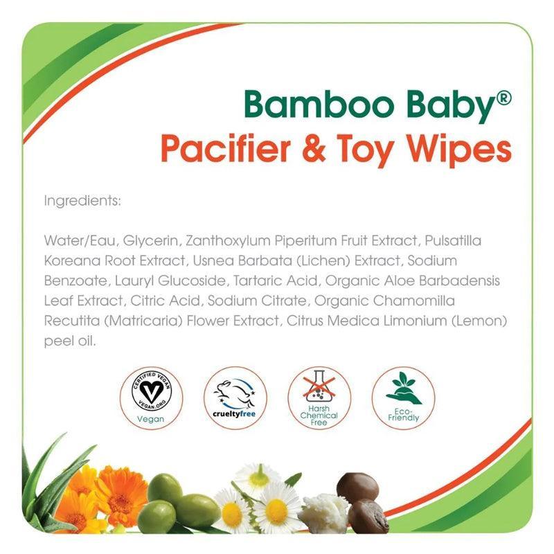 Aleva Naturals Bamboo Baby Pacifier &amp; Toy Wipes - 30pcs - Waha Lifestyle