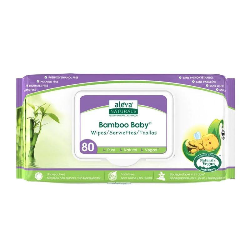 Aleva Naturals Bamboo Baby Wipes - 80pcs - Waha Lifestyle