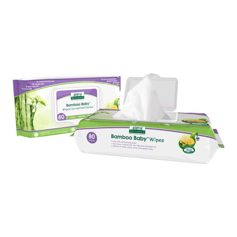 Aleva Naturals Bamboo Baby Wipes - 80pcs - Waha Lifestyle