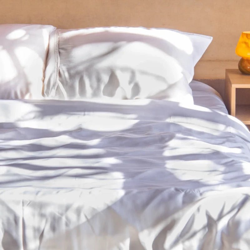 Hypoallergenic Soft &amp; Breathable Bamboo Bed Sheet Set - White