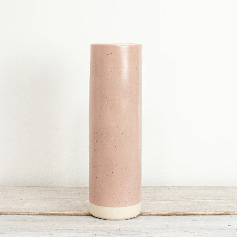 Also Home Ceramic Speckled Tall Cylinder Vase - Waha Lifestyle