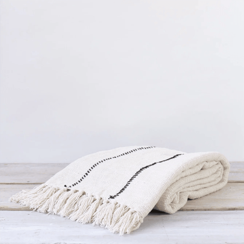 Also Home Linen Stripe Throw - Waha Lifestyle