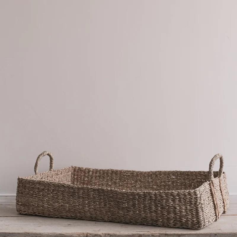 Also Home Pilvi Seagrass Rectangular Basket with Handles - 2pcs - Waha Lifestyle