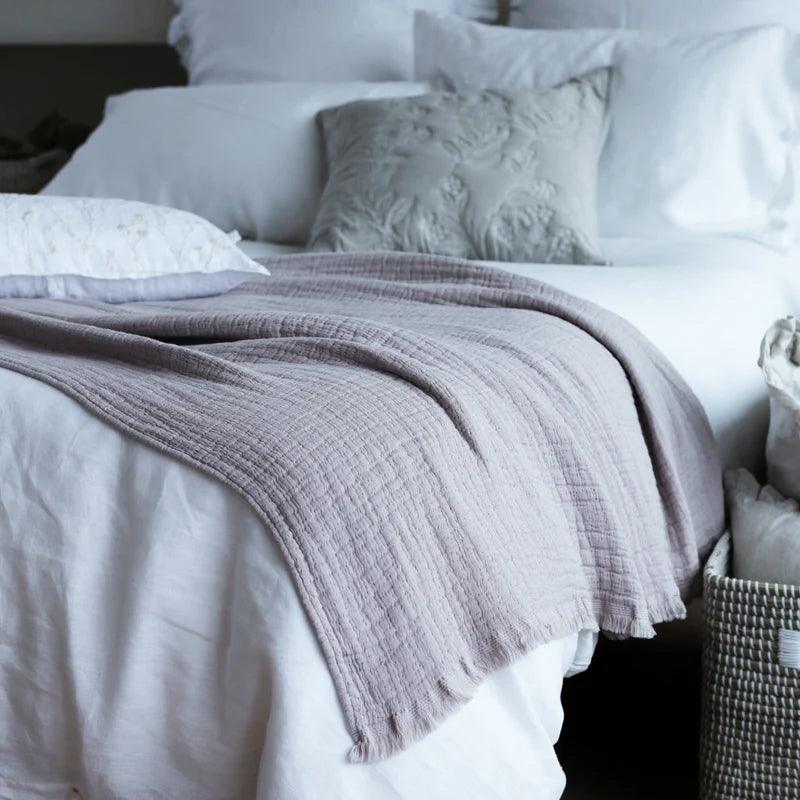 Also Home Simo Cotton Textured Throw/Wrap - Pink Heather - Waha Lifestyle