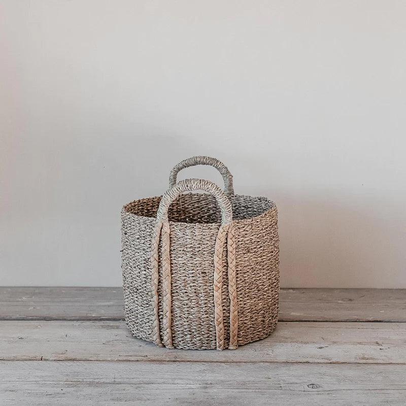 Also Home Tilaa Seagrass Storage Basket with Handles - 2pcs - Waha Lifestyle