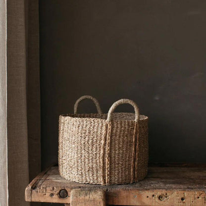 Also Home Tilaa Seagrass Storage Basket with Handles - 2pcs - Waha Lifestyle