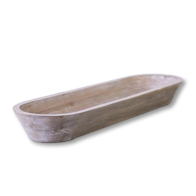 Also Home Whitewashed Mango Wood Serving Bowl - Large - Waha Lifestyle