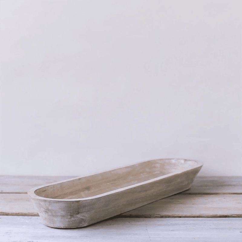 Also Home Whitewashed Mango Wood Serving Bowl - Large - Waha Lifestyle