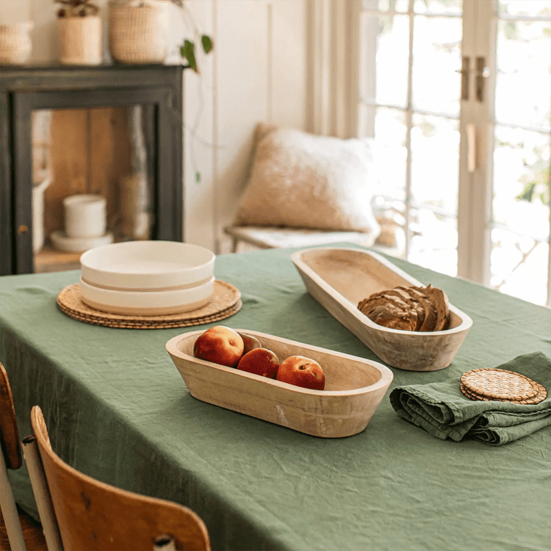 Also Home Whitewashed Mango Wood Serving Bowl - Large - Waha Lifestyle