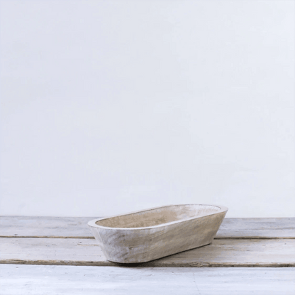 Also Home Whitewashed Mango Wood Serving Bowl - Small - Waha Lifestyle