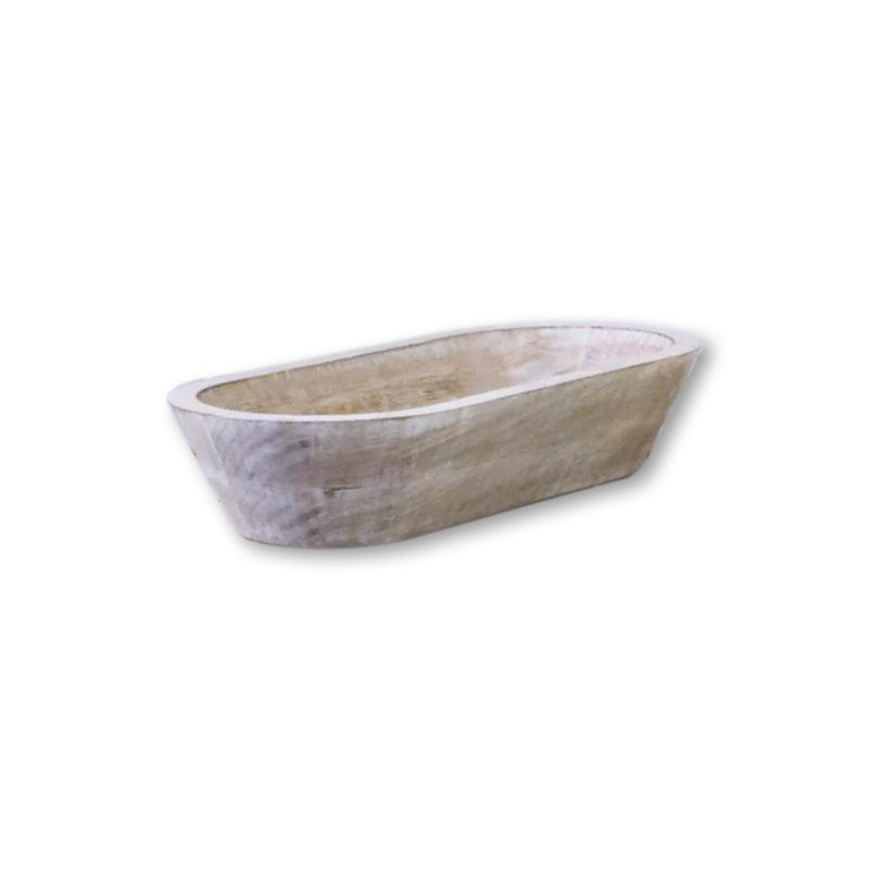 Also Home Whitewashed Mango Wood Serving Bowl - Small - Waha Lifestyle