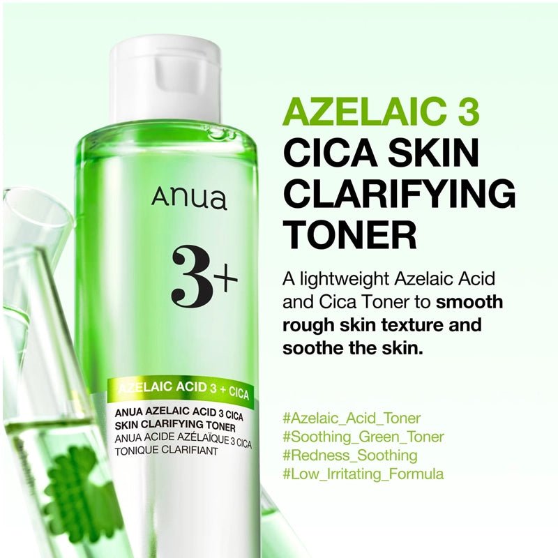 Azelaic 3 Cica Clarifying Toner for Redness Relief &amp; Skin Balance - 250ml