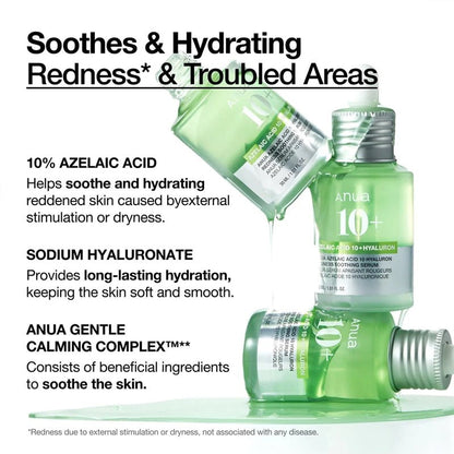 Azelaic Acid 10 Hyaluron Redness Soothing Serum - 30ml