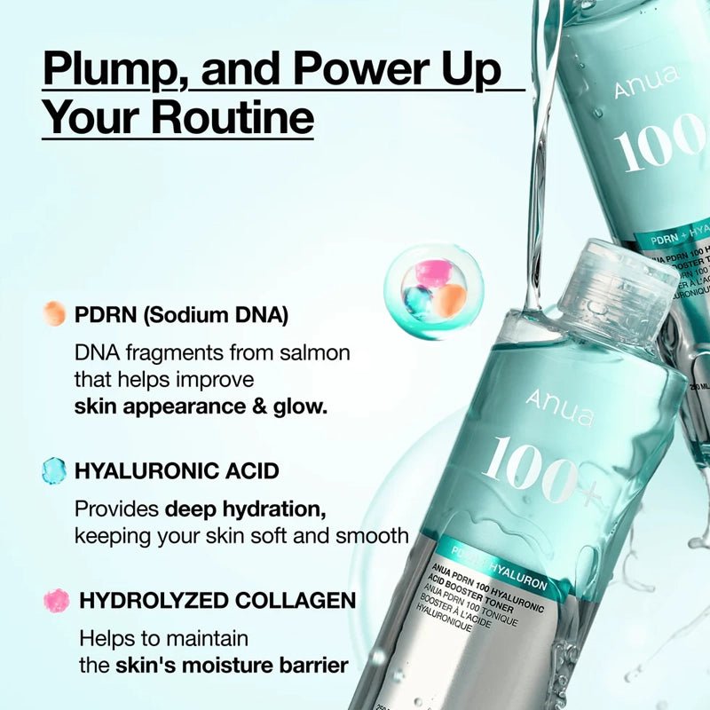 PDRN 100 Hyaluronic Acid Booster Toner for Dry &amp; Tight Skin - 250ml