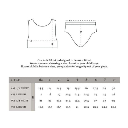 Arla Two - Piece Girls Swimsuit - Moss - Waha Lifestyle