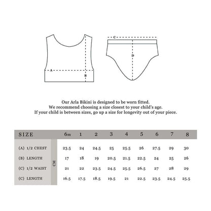 Arla Two - Piece Girls Swimsuit - Sand - Waha Lifestyle