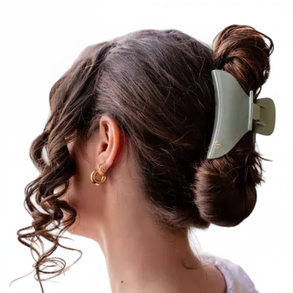 BACHCA Handcrafted Hair Claw Clip - Water Green in Kuwait - Waha Lifestyle