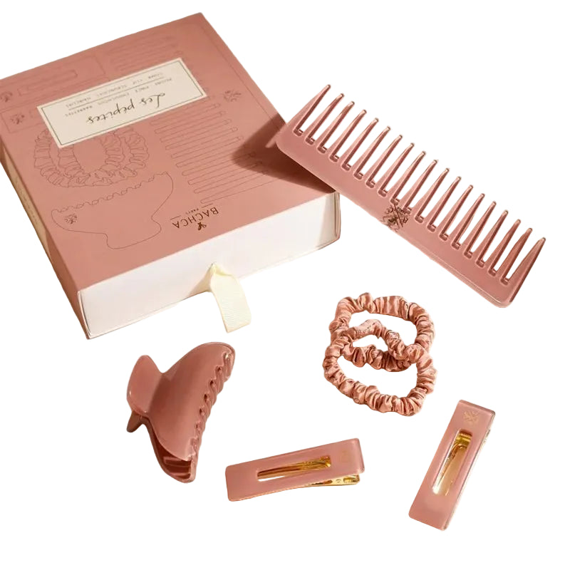 Les Pépites Rosewood Hair Accessories Set - Pink