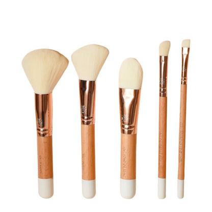 Natural Wood Makeup Brush Kit - 5pcs