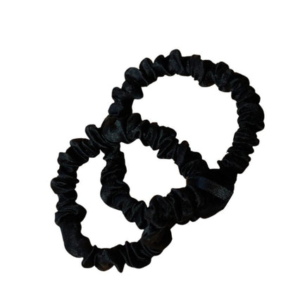 Silk Elasticated Hair Scrunchies - Pack Of 2