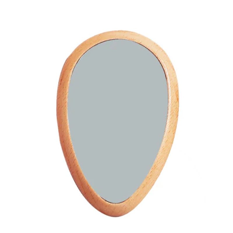 Wooden Pocket Mirror with Cotton Pouch