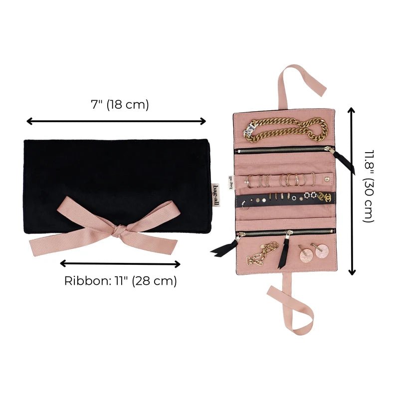 Eco Velvet Foldable Jewelry Organizer Travel Case Set