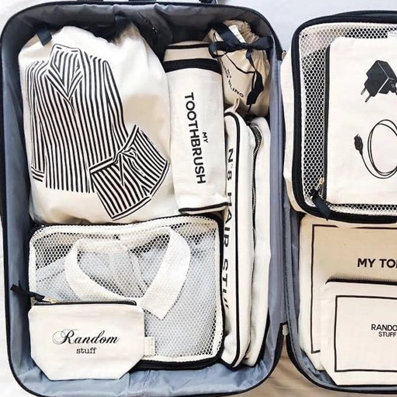Striped Pajamas Print Travel Organizer Bag